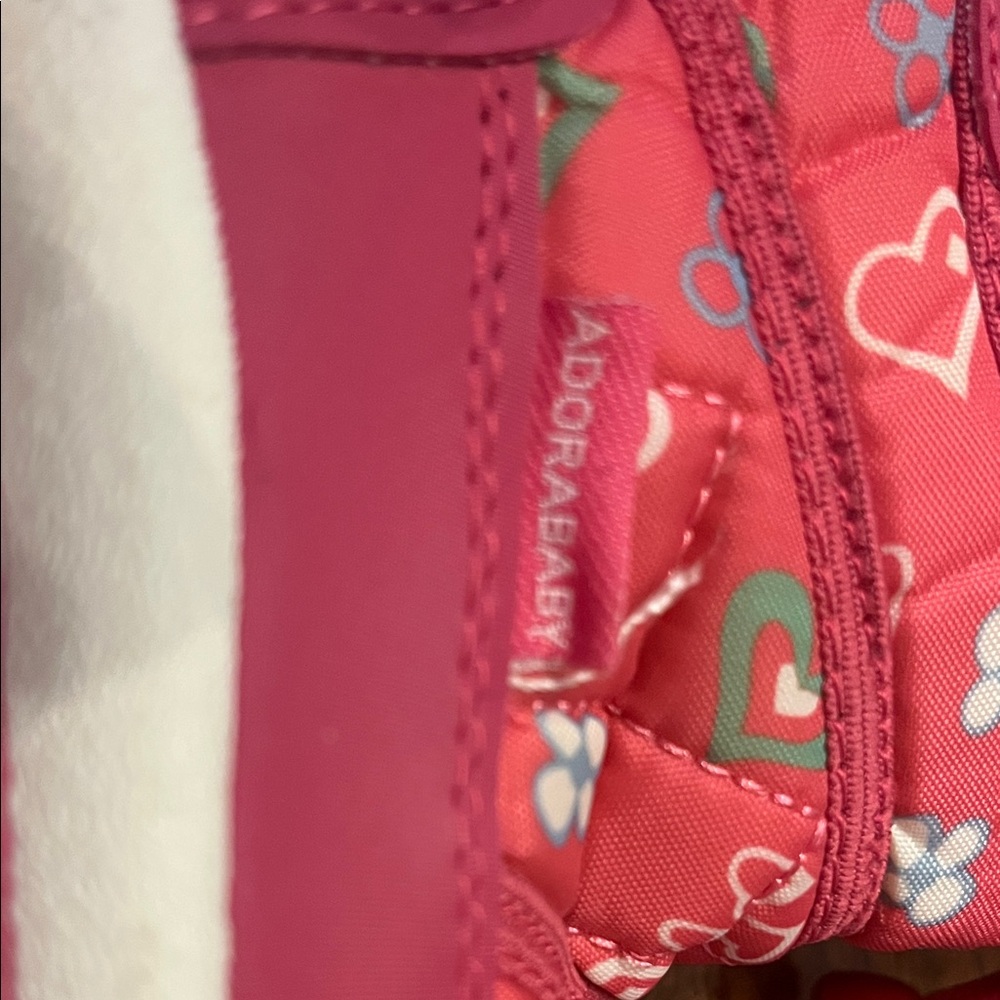Charming Pink Kids Boots with Heart and Flower Pattern - Picture 4 of 4